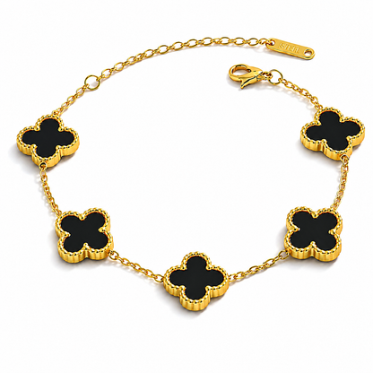 Midnight Clover Bracelet