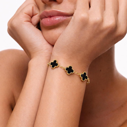 Midnight Clover Bracelet