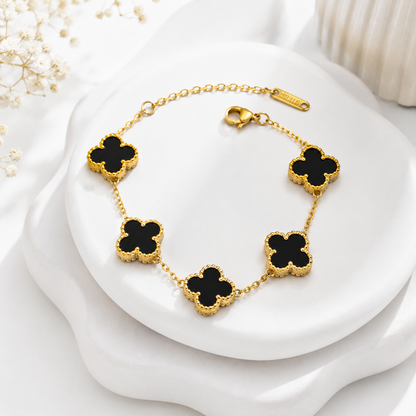 Midnight Clover Bracelet