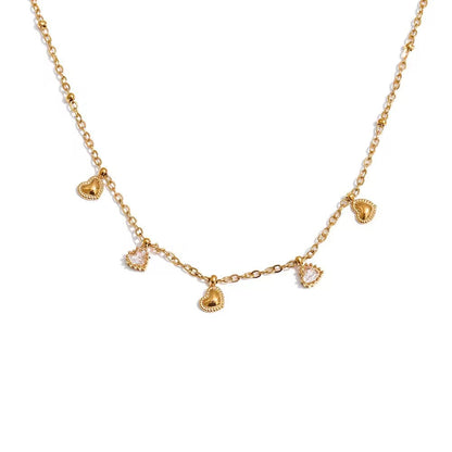 Bella Heart Gold Toned Necklace