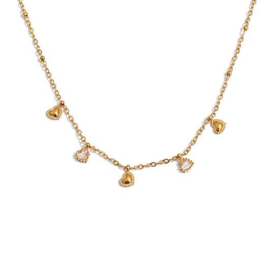 Bella Heart Gold Toned Necklace