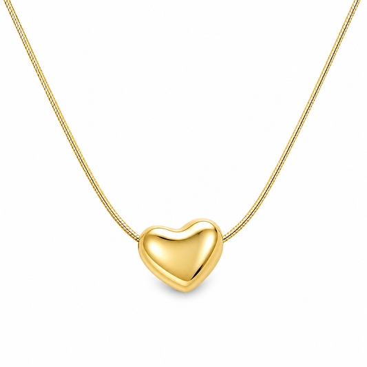 Gold Heart Pendant Necklace