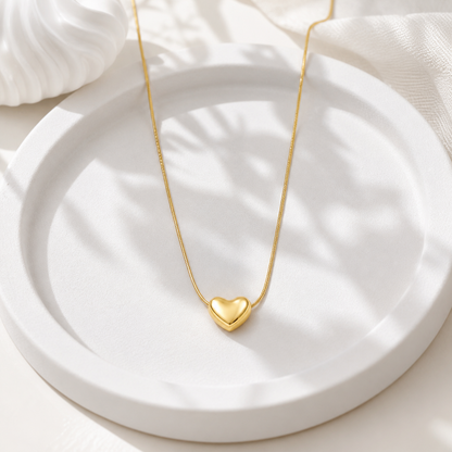 Gold Heart Pendant Necklace