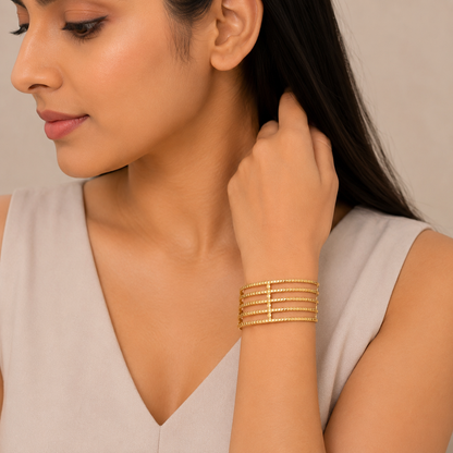 Golden Harmony Cuff