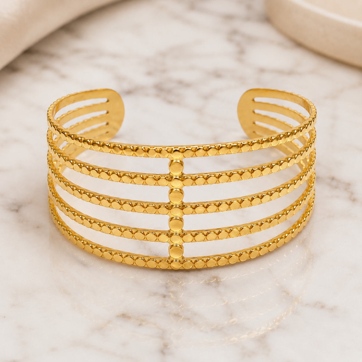 Golden Harmony Cuff