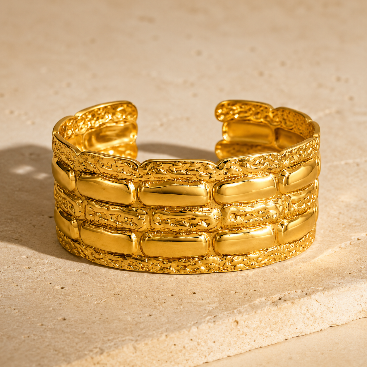 Golden Mosaic Cuff