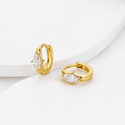 Solitarie studded Hoops