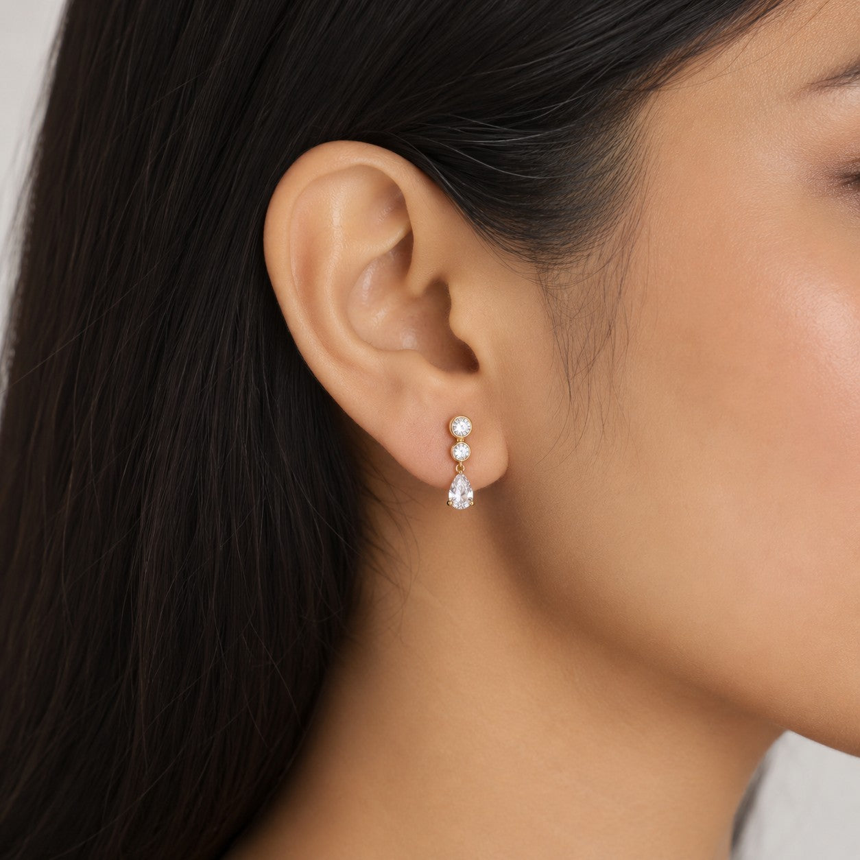 Drop Solitarie Studs