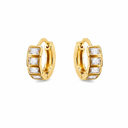 Rectangle cut solitarie Hoops