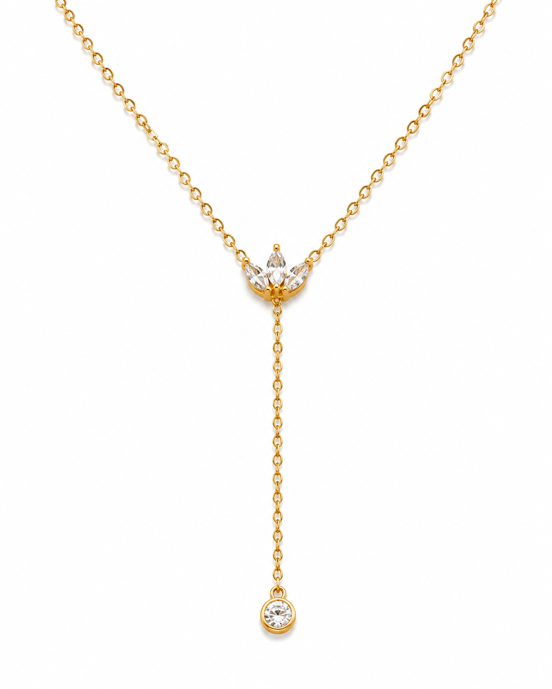Aurelia Crystal Lariat Necklace