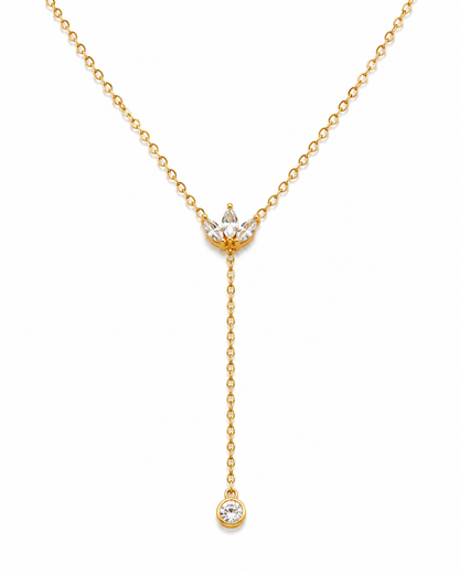 Aurelia Crystal Lariat Necklace