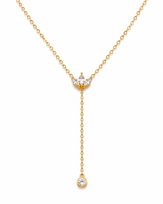 Aurelia Crystal Lariat Necklace