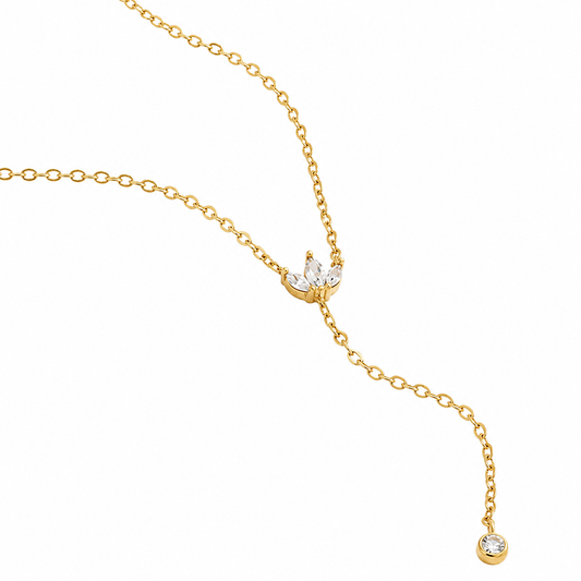 Aurelia Crystal Lariat Necklace