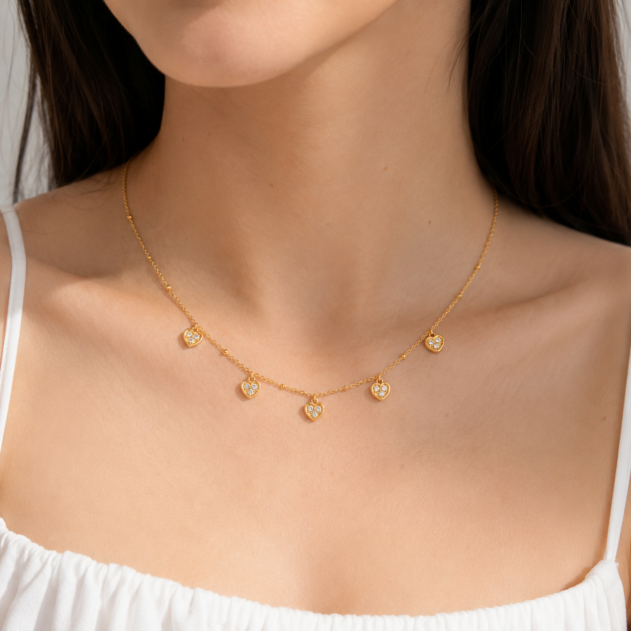 Amora Heart Charm Necklace