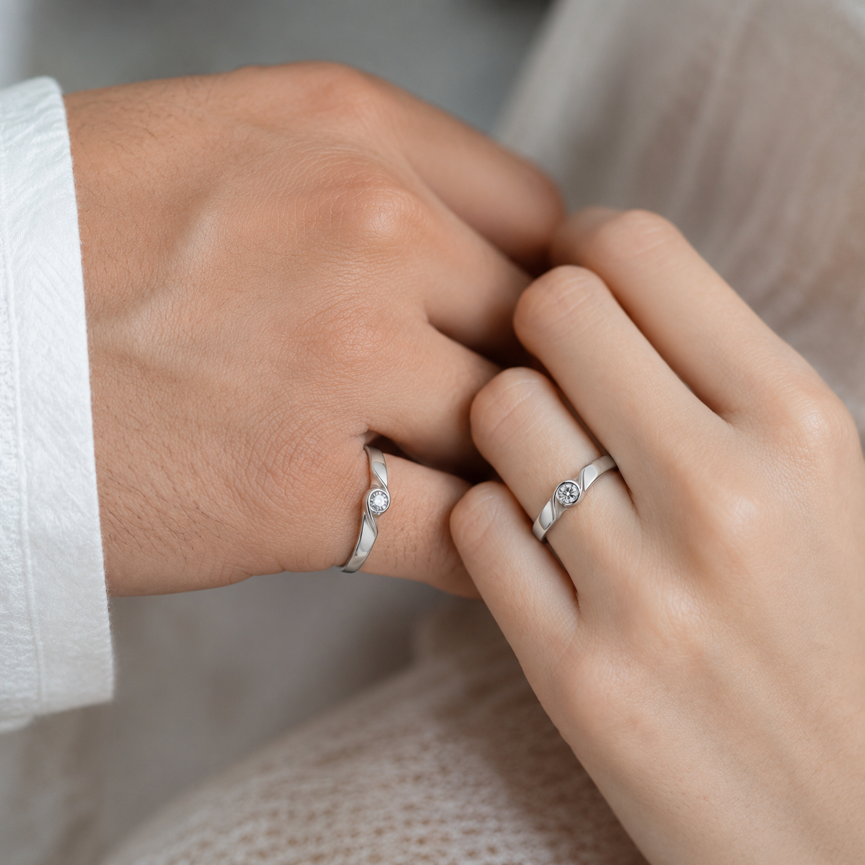 Eternal Bond Couple Ring- Adjustable Size