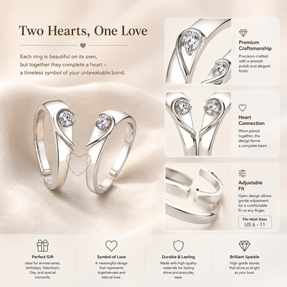 Eternal Bond Couple Ring- Adjustable Size