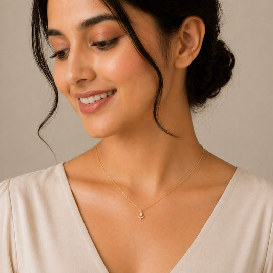 Small Tulip Pendant Necklace