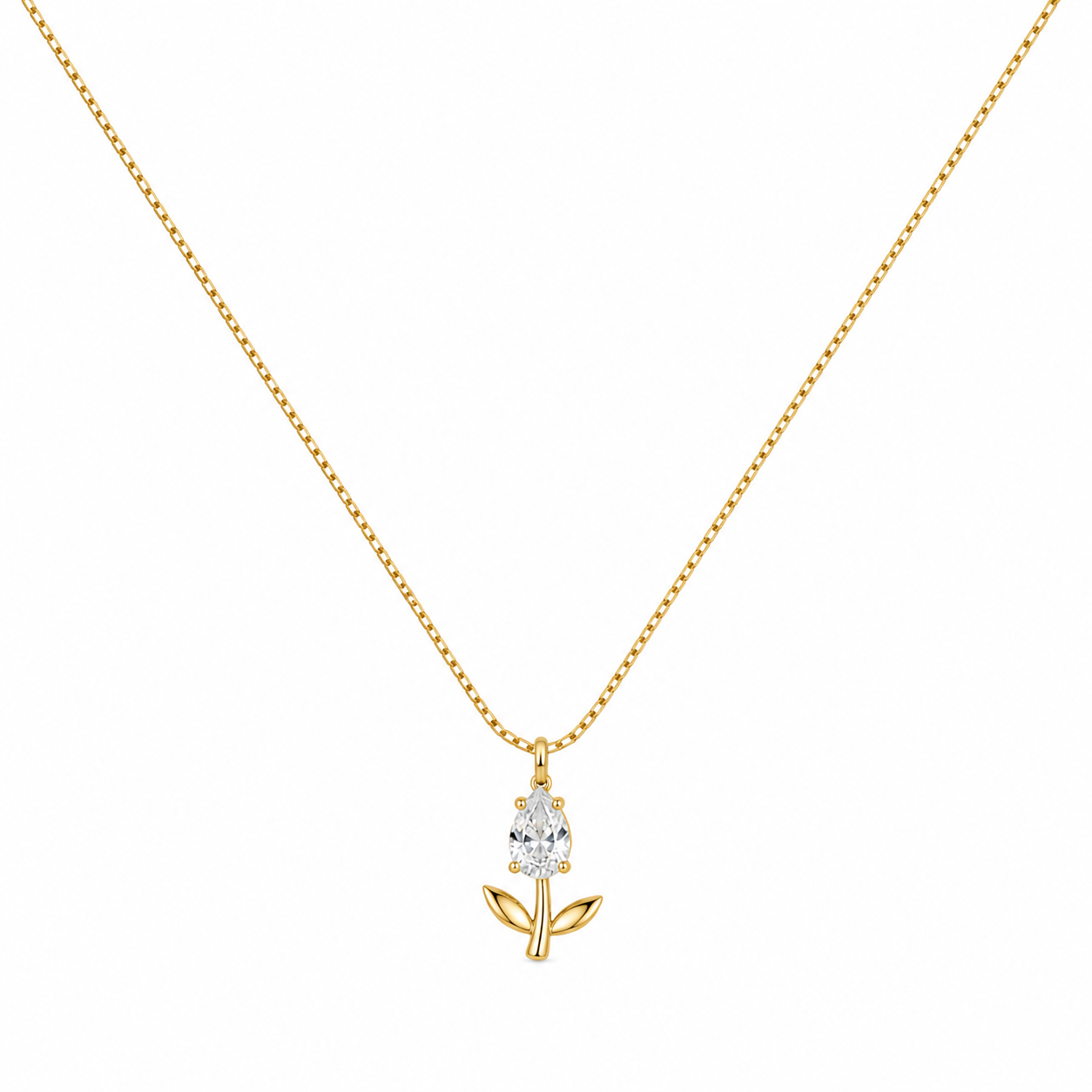 Small Tulip Pendant Necklace
